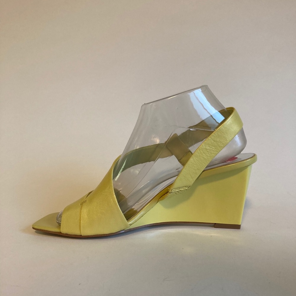 New Franco Sarto Green Square Toe Wedge Sandals size 7 - Picture 6 of 11